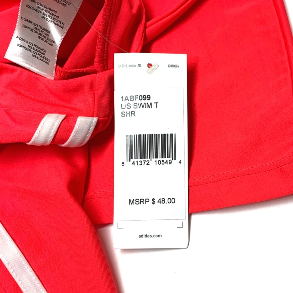 Adidas Long Sleeve Crew Neck Protective Swim Tee - Picture 8 of 8